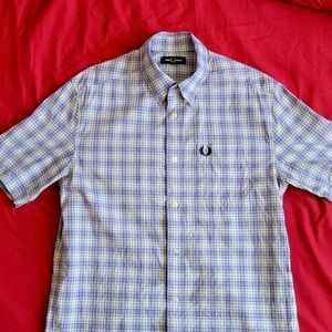 Fred Perry short sleeve button down shirt